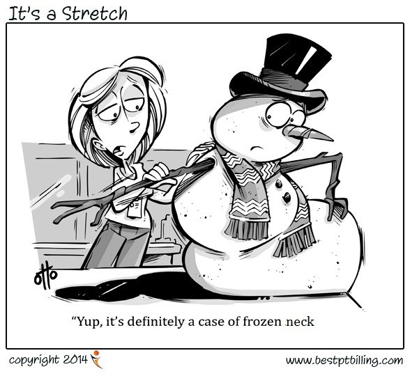 snowman Winter Time Neck Pains